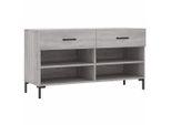 Vidaxl Panca Per Scarpe Grigio Sonoma 102X35X55 Cm Materiale A Base Di Legno