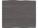 Piano Del Tavolo 60X50X(2-4) Cm In Legno Massiccio Trattato Bordo Albero