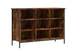 Vidaxl Portascarpe In Rovere Affumicato 100X35X70 Cm Materiale A Base Di Legno