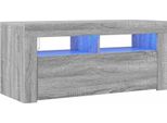 Vidaxl Mobile Tv Con Luci Led Grigio Sonoma 90X35X40 Cm