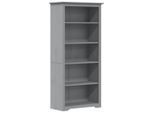 Vidaxl Libreria 5 Scomparti Bodo Grigio 82X40X173 Cm In Legno Di Pino Massiccio