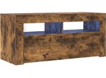 Mobile Tv Con Luci Led Rovere Fumé 90X35X40 Cm