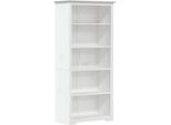 Vidaxl Libreria 5 Scomparti Bodo Bianco 82X40X173 Cm In Legno Di Pino Massiccio