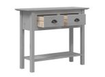 Vidaxl Tavolo Consolle Bodo Grigio 91X35X74 Cm In Legno Di Pino Massiccio