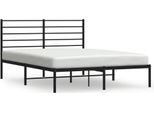 Vidaxl Struttura Letto Con Testiera In Metallo Nero 120X200 Cm