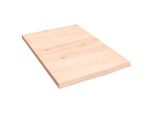 Vidaxl Mensola A Muro 40X60X2 Cm In Legno Massiccio Di Rovere Non Trattato