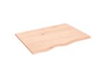 Piano Del Tavolo 80X60X2 Cm In Rovere Massiccio Non Trattato