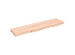 Vidaxl Mensola A Muro 80X20X4 Cm In Legno Massiccio Di Quercia Non Trattato