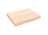 Piano Del Tavolo 60X50X(2-6) Cm In Rovere Massiccio Non Trattato