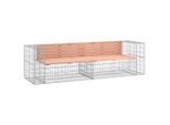 Panchina Da Giardino In Gabbione 244X71X65,5 Cm In Legno Massiccio Di Abete Douglas