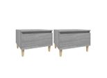 Tavolini 2 Pz. Grigio Sonoma 50X46X35 Cm Materiale A Base Di Legno