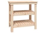 Vidaxl Banco Da Lavoro 78,5X50X80 Cm In Legno Di Pino Massiccio