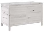 Vidaxl Cassapanca Da Giardino Bianca 99X49,5X58,5 Cm In Legno Massiccio Di Abete