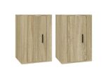 Pensili Tv 2 Pezzi Rovere Sonoma 40X34,5X60 Cm