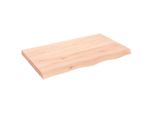 Piano Del Tavolo 100X60X(2-6) Cm In Rovere Massiccio Non Trattato