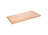Piano Del Tavolo Marrone Chiaro 100X50X(2-4)Cm In Legno Massiccio Trattato Con Rovere