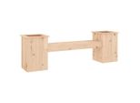 Panchina Da Giardino Con Fioriere 184,5X39,5X56,5Cm In Legno Di Pino Massiccio