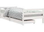 Vidaxl Letto Per Bambini Con Cassetti Bianco 90X200 Cm In Legno Di Pino Massiccio