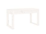 Panchina Da Giardino Bianca 80X38X45 Cm In Legno Di Pino Massiccio