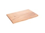 Piano Del Tavolo Marrone Chiaro 60X40X2 Cm In Legno Massiccio Di Rovere Trattato