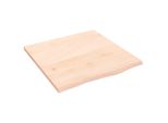 Piano Del Tavolo 60X60X2 Cm In Rovere Massiccio Non Trattato