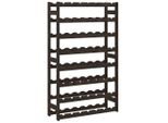 Portabottiglie Per 56 Bottiglie In Legno Di Pino Massiccio Nero