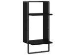 Vidaxl Mensola A Muro Con Barra Nera 30X25X65 Cm