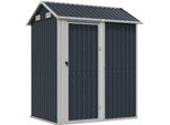 Vidaxl Capanno Per Attrezzi Antracite 192X152,5X237 Cm Acciaio Zincato