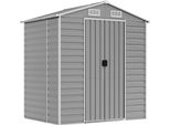 Vidaxl Casetta Da Giardino Grigio Chiaro 191X130X198 Cm Acciaio Zincato