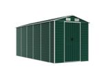 Vidaxl Casetta Da Giardino Verde 191X470X198 Cm Acciaio Zincato