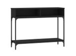 Tavolo Consolle Nero 100X30,5X75 Cm In Materiale Ligneo