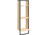 Scaffale A Muro 3 Scomparti Rovere Sonoma 30X25X100 Cm Materiale A Base Di Legno