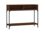 Tavolo Consolle Look Rovere Marrone 100X30,5X75 Cm Materiale A Base Di Legno