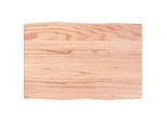 Piano Del Tavolo 60X40X2 Cm Rovere Massiccio Trattato Bordo Albero