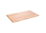 Vidaxl Mensola A Muro Marrone Chiaro 80X50X2 Cm In Legno Massiccio Trattato Con Rovere