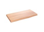Vidaxl Mensola A Muro Marrone Chiaro 40X20X2 Cm In Legno Massiccio Trattato Con Rovere