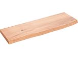 Vidaxl Mensola A Muro Marrone Chiaro 60X20X2 Cm In Legno Massiccio Trattato Con Rovere