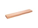 Vidaxl Mensola A Muro Marrone Chiaro 100X20X6 Cm In Legno Massiccio Trattato Con Rovere