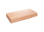 Mensola A Muro Marrone Chiaro 40X20X6 Cm In Legno Massiccio Trattato Con Rovere