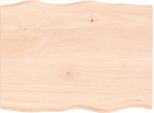 Piano Del Tavolo 80X60X(2-4) Cm In Legno Massiccio Non Trattato Bordo Albero
