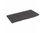 Vidaxl Mensola A Muro Marrone Scuro 60X30X2 Cm In Legno Massiccio Trattato Con Rovere