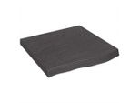 Vidaxl Mensola A Muro Marrone Scuro 60X60X(2-6) Cm In Legno Massiccio Trattato Con Rovere