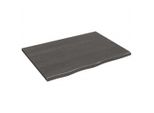 Vidaxl Mensola A Muro Marrone Scuro 80X60X2 Cm In Legno Massiccio Di Rovere Trattato