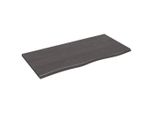 Vidaxl Mensola A Muro Marrone Scuro 100X50X2 Cm In Legno Massiccio Di Rovere Trattato