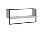 Vidaxl Mensola A Muro Con Barra Grey Sonoma 65X25X30 Cm