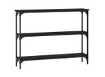 Tavolo Consolle Nero 100X22,5X75 Cm In Materiale Ligneo
