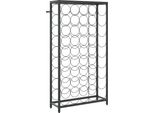 Portabottiglie Per 45 Bottiglie Nero 54X18X100 Cm Ferro Battuto
