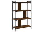 Libreria 4 Ripiani Effetto Rovere Marrone 76X32X123Cm Materiale A Base Di Legno