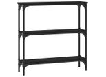 Tavolo Consolle Nero 75X22,5X75 Cm In Materiale Ligneo