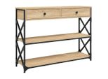 Vidaxl Tavolo Consolle Rovere Sonoma 100X28X75 Cm Materiale A Base Di Legno